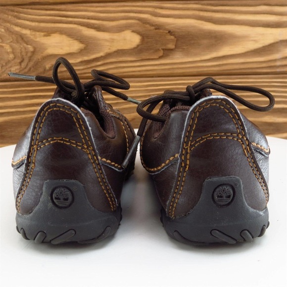 Timberland Sz 11 Toddler Boys Sneaker Brown Leather Medium - Picture 8 of 12